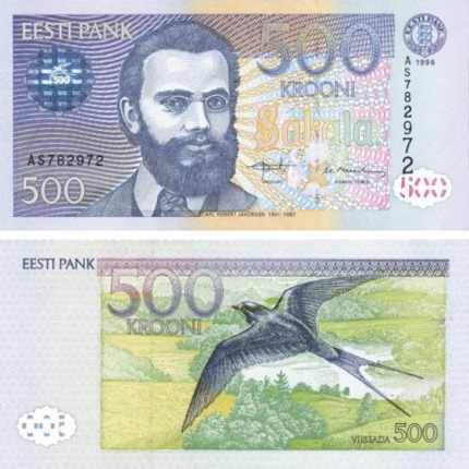 500 EEK banknote, old design