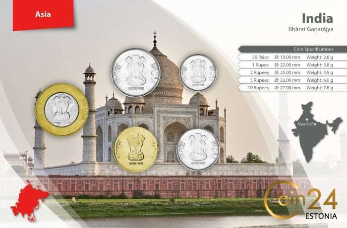 India_(República_Federal_Parlamentaria)_1947-fecha_57131_regresar Juego de monedas - India - Imagen 2