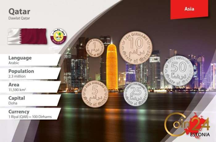 Qatar_(Absolute_Monarchy)_1822-date_52861_front Juego de monedas - Catar - Imagen 1