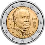 2 euro Italy 2012 - 100th anniversary of the death of Giovanni Pascoli