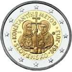 2 euros Eslovaquia 2013 - 1150 aniversario del advenimiento de la misión de Constantino y Metodio