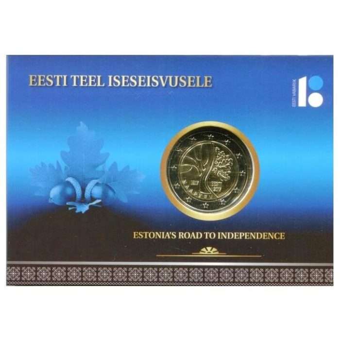 2 евро 2017. Дорога Эстонии к независимости (в карточке) — изображение 1