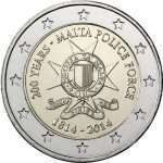 2 euroa Malta 2014 - 200 vuotta Maltan poliisia