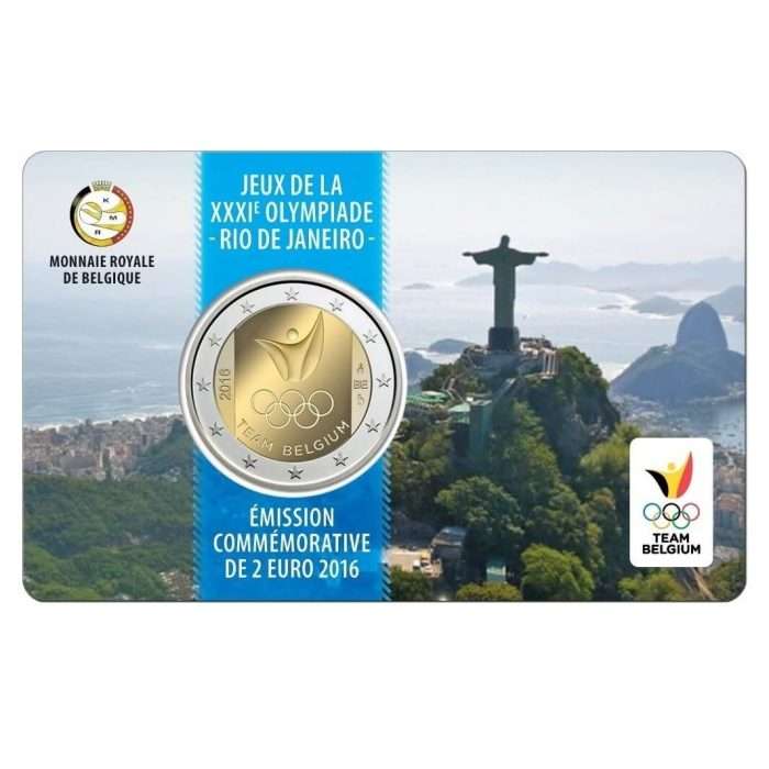2 euro 2016. Belgio. Olimpiadi di Rio de Janeiro (carta) - immagine 1
