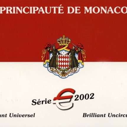 Bank euro set of 2002. Monaco
