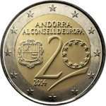 2 euro 2014. Andorra. 20 anni al Consiglio d'Europa - immagine 2