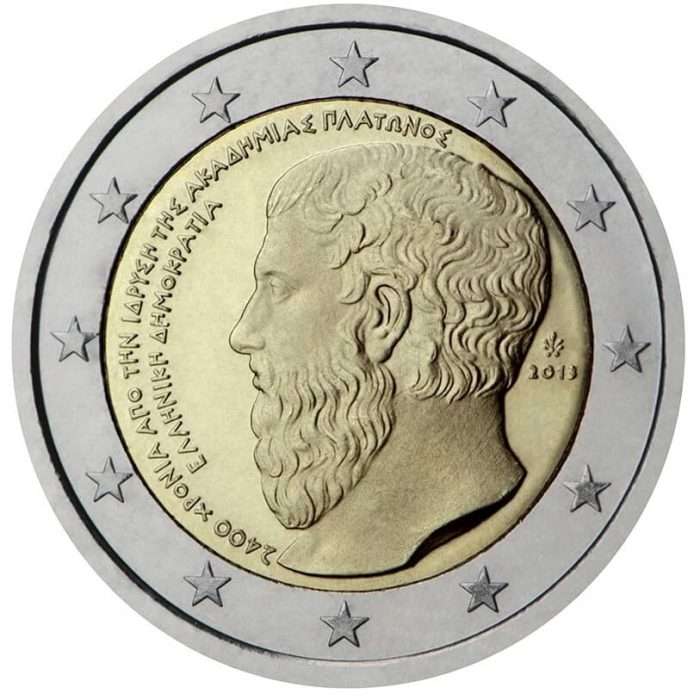 2 euros Grecia 2013 - 2400 Aniversario de la fundación de la Academia de Platón - Imagen 1