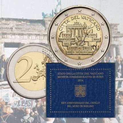 2 euroa 2014. Vatikaani. 25 vuotta Berliinin muurin kaatumisesta
