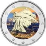 Värviline münt 2 eurot. Donatello 500. surma-aastapäev.