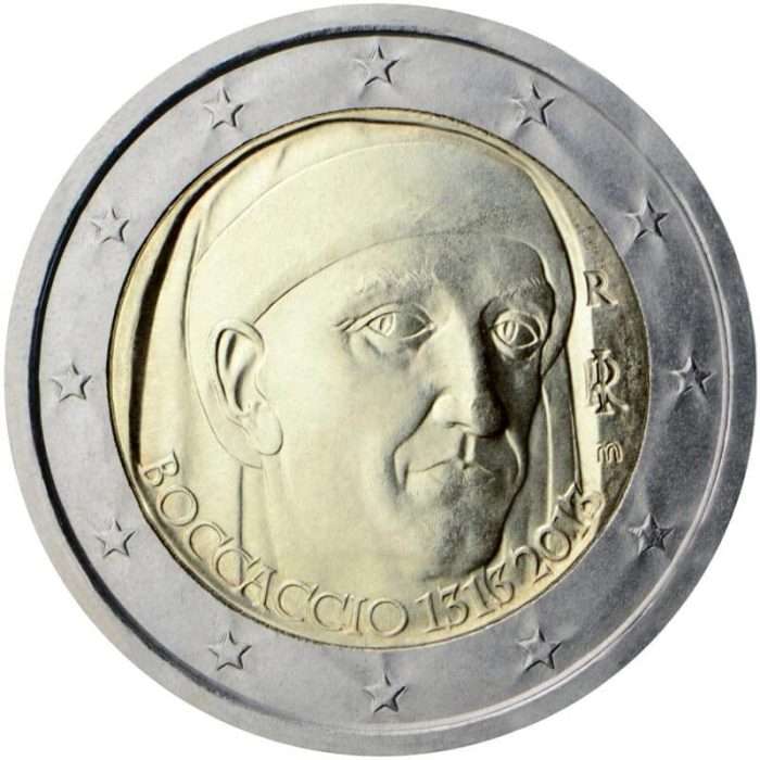 700th-Anniversary-of-the-birth-of-Giovanni-BOCCACCIO 2 euro Italy 2013 - 700th Anniversary of the birth of Giovanni Boccaccio - Image 1