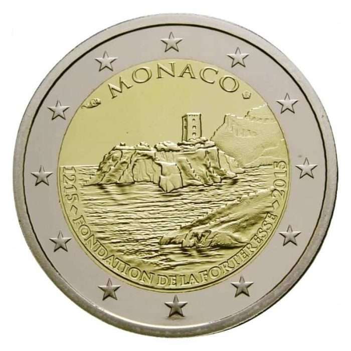 2 euro 2015. Principato di Monaco. 800 ° anniversario della costruzione della prima fortezza di Monaco - immagine 2