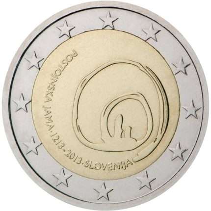 2 euro Slovenia 2013 - 800th anniversary of visits to Postojna Cave