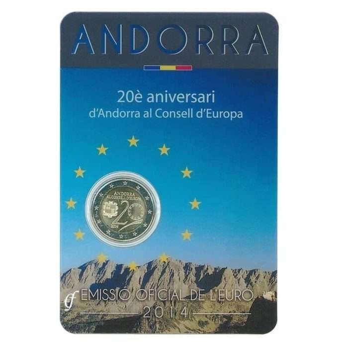 2 euroa 2014. Andorra. Euroopan neuvoston jäsen 20 vuoden ajan - Image 1