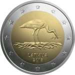 2 euros Letonia 2015 - Cigüeña negra BU - Imagen 3