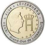 2 euro 2004 Lussemburgo - Effigie e monogramma del Granduca Henri
