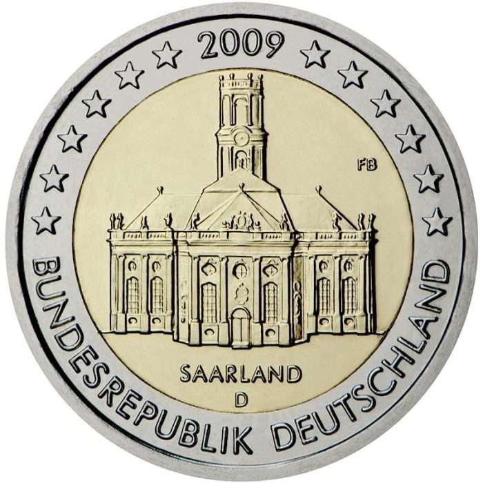 2 euro Germania 2009 - Stato federale del Saarland - immagine 1
