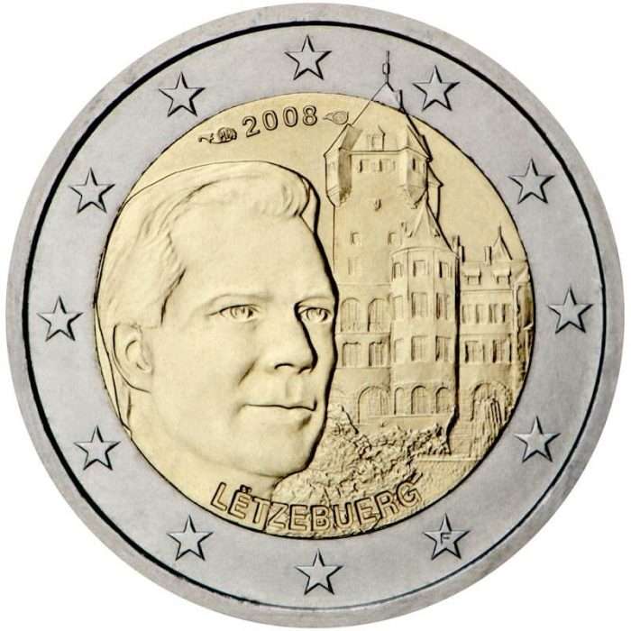 2 euros 2008. Luxemburgo. Castillo Berg - Imagen 1