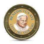 Coloured coin. 50 cents. Benedictus