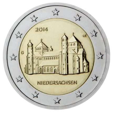 2 euro 2014. Germany. Niedersachsen (Church of St. Michael in Hildesheim)