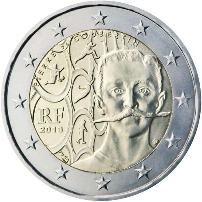2 euros Francia 2013 - PIERRE DE COUBERTIN - Imagen 1