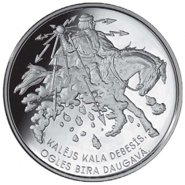 Smith Forges in The Sky_1 Silver coin (5 euro) 2017. Latvia. Smith Forges in The Sky - Image 2