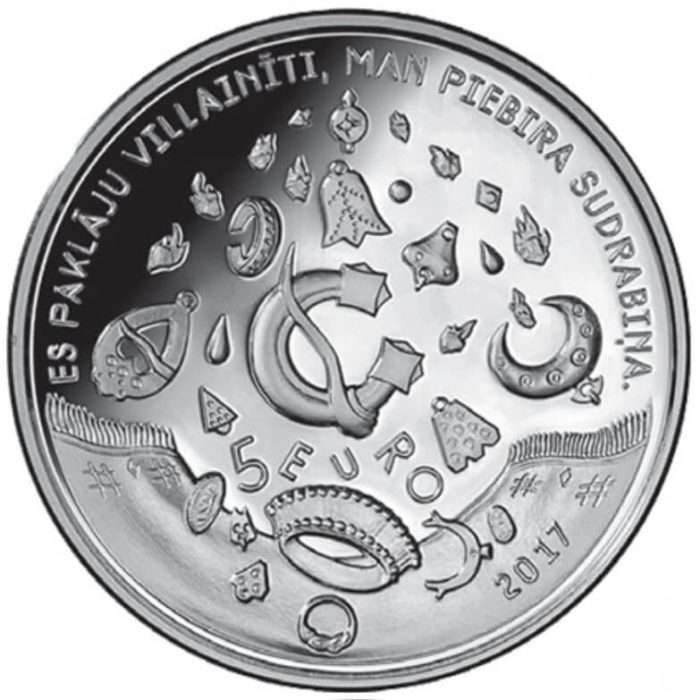 Smith Forges in The Sky_2 Silver coin (5 euro) 2017. Latvia. Smith Forges in The Sky - Image 3