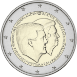 2 euro 2014. Netherlands. The official farewell to the former Queen Beatrix