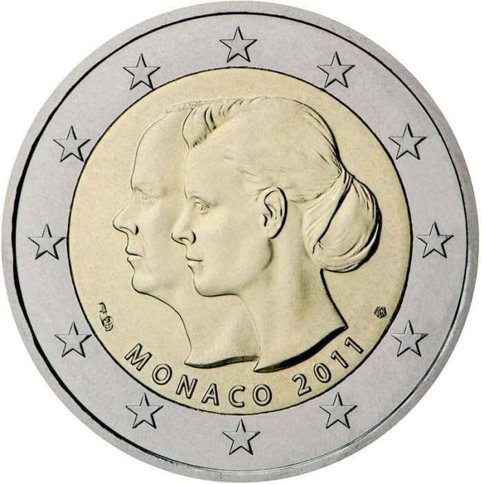 2 euro 2011. Principato di Monaco. Le nozze del principe Albert e Charlene Wittstock - immagine 1