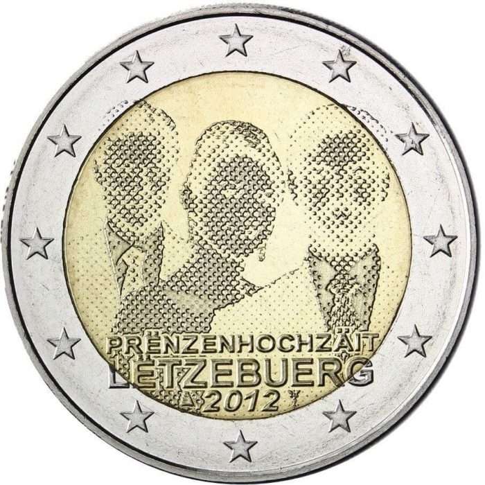 2 euros 2012. Luxemburgo boda real - Imagen 1