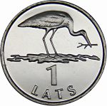 1 Lat letón - Cigüeña