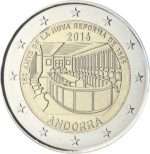 2 euro Andorra 2016 -150° anniversario del decreto sulla nuova riforma - immagine 2