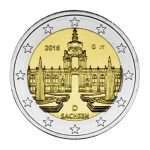 2 евро 2016. Германия. Дрезден, Дворец Цвингер