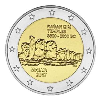 2 евро 2017 Мальта - Храмовый комплекс Хаджар-Ким