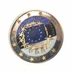 Coloured coin 2 euro Estonia 2015 - 30 years of the flag of the European Union