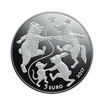 Moneda de plata (5 euros) 2017. Letonia. Guantelete del anciano - Imagen 2