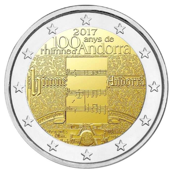2 eurot - 100 aastat Andorra hümni 2 eurot Andorra 2017 - Andorra hümni 100. aastapäev - Image 2
