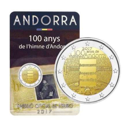2 евро Андорра 2017 - 100 лет Гимну Андорры