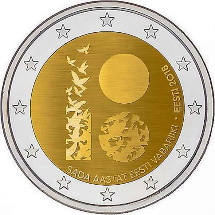 2 euro - 100th anniversary of the Republic of Estonia_1 2 eurot Eesti 2018 – 100 aastat Eesti Vabariiki BU - Image 2