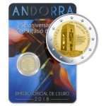2 euro 2018. Andorra. 25th anniversary of the Andorran Constitution