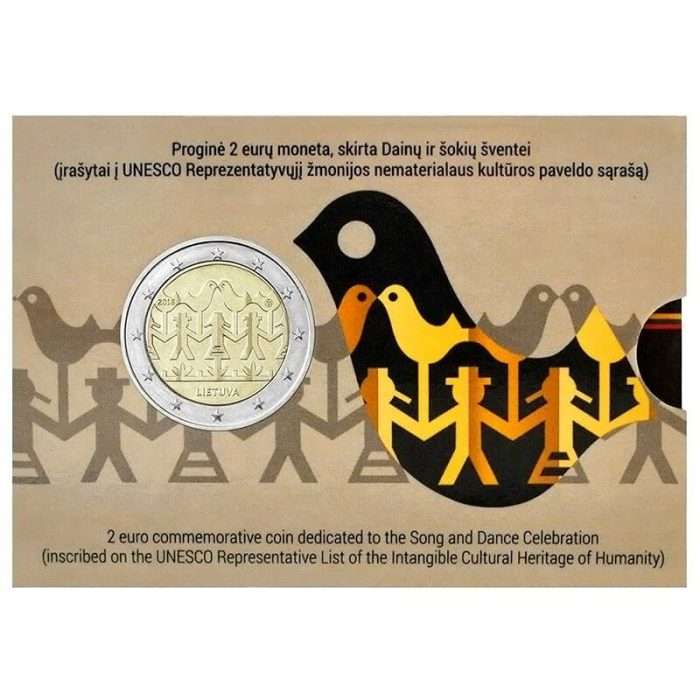 2 euroa 2018. Liettua. Laulu- ja tanssijuhlat (kolikkokortti) - Image 3