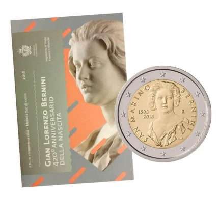 2 евро 2018 года. Сан-Марино. Бернини