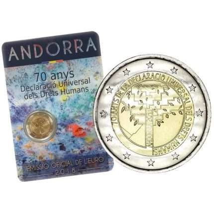 2 eurot 2018. Andorra. 70 aastat inimõiguste ülddeklaratsioon UUS