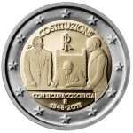 2 euros 2018. Italia. 70 aniversario de la Constitución italiana