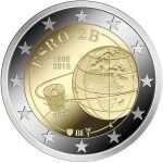 2 евро 2018 года. Бельгия. 50-летие запуска первого европейского спутника ESRO 2B — изображение 2