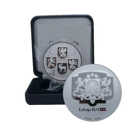 Silver coin 2018. Latvia. Coats of Arms Coin Latvia (5 euro)