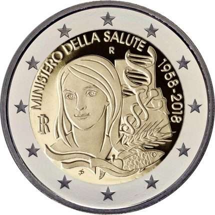 2 euro Italia 2018 - 60° anniversario del Ministero della Salute italiano