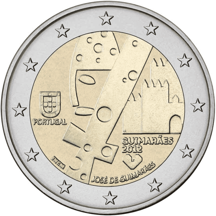 2 евро 2012 года. Португалия. Гимарайнш — изображение 1