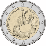 2 euroa 2014. Portugali. Kansainvälinen perheviljelyn vuosi