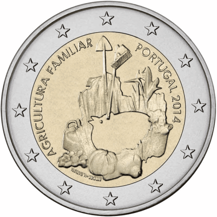 2 euro 2014. Portogallo. Anno internazionale dell'agricoltura familiare