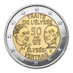 2 euros 2013. Alemania. 50 años del acuerdo de amistad y cooperación francoalemana